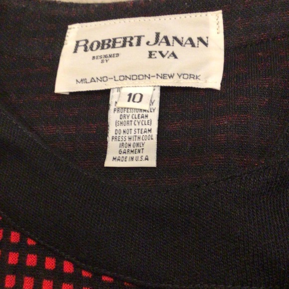 Vintage sweater jacket from Italy size 10 red and black beautiful buttons - Picture 7 of 8